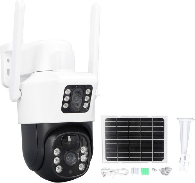 WiFi акумуляторна камера поворотна зовнішнього відеоспостереження V380 Pro із сонячною панеллю TP15 WiFi фото