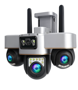 Вулична камера відеоспостереження 15MP WiFi з 3 рухомими об'єктивами SC30 V380 Sc30 WiFi фото