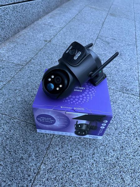 Вулична IP Wi-Fi камера відеоспостереження на сонячній панелі iCSee 8 MP Besder TQ7 фото