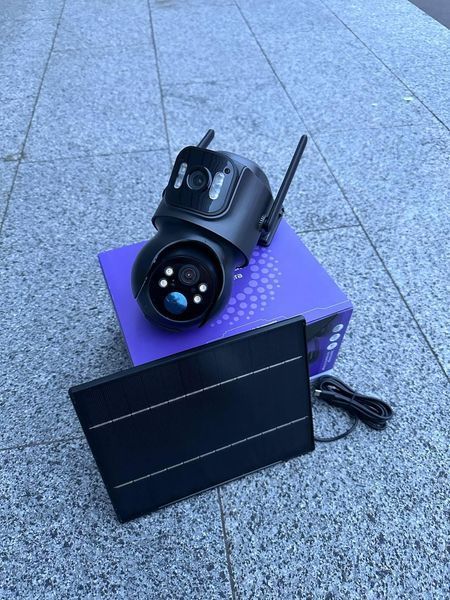 Вулична IP Wi-Fi камера відеоспостереження на сонячній панелі iCSee 8 MP Besder TQ7 фото