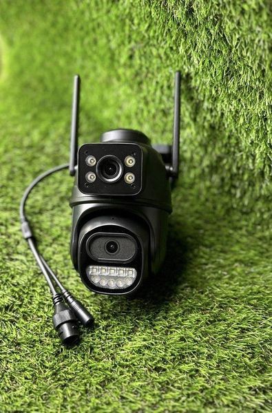 Уличная Wi-FI IP Камера видеонаблюдения icsee 8MP поворотная камера с двумя объективами A33B фото