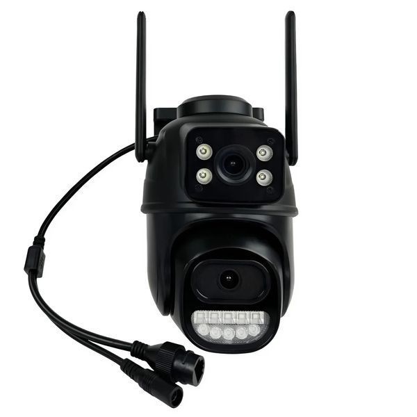 Уличная Wi-FI IP Камера видеонаблюдения icsee 8MP поворотная камера с двумя объективами A33B фото