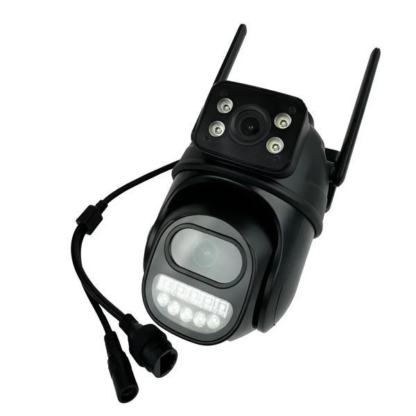 Уличная Wi-FI IP Камера видеонаблюдения icsee 8MP поворотная камера с двумя объективами A33B фото