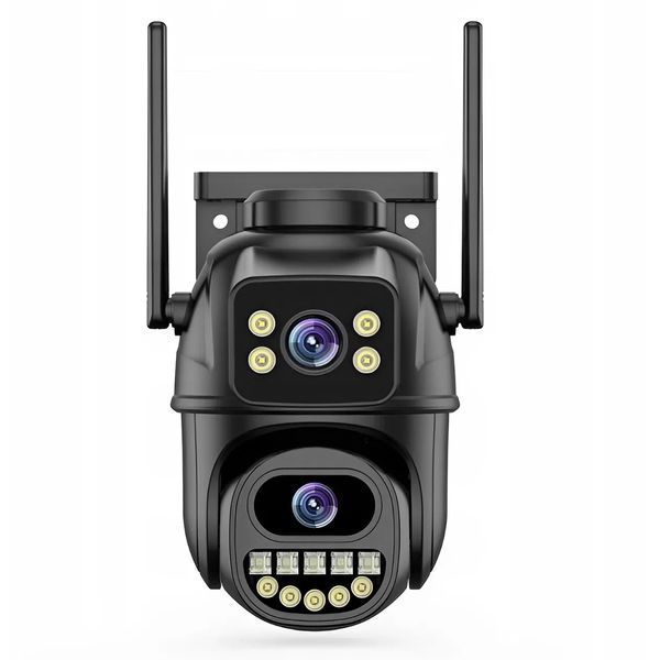 Уличная Wi-FI IP Камера видеонаблюдения icsee 8MP поворотная камера с двумя объективами A33B фото
