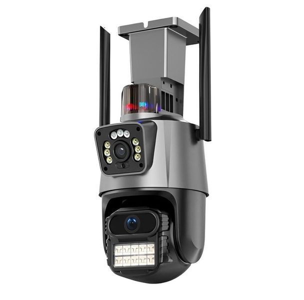 Вулична Подвійна WiFI IP Камера Відеоспостереження 8MP V380 P11 UKC P11 V380 фото