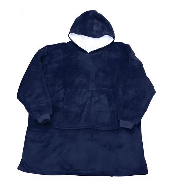 Толстовка-плед з капюшоном та рукавами Huggle Hoodie, синя PT-001 фото