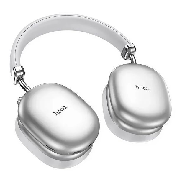 Беспроводные наушники накладные Hoco W35 Max Silver, Bluetooth полноразмерные с микрофоном, серебристые W35 max S фото