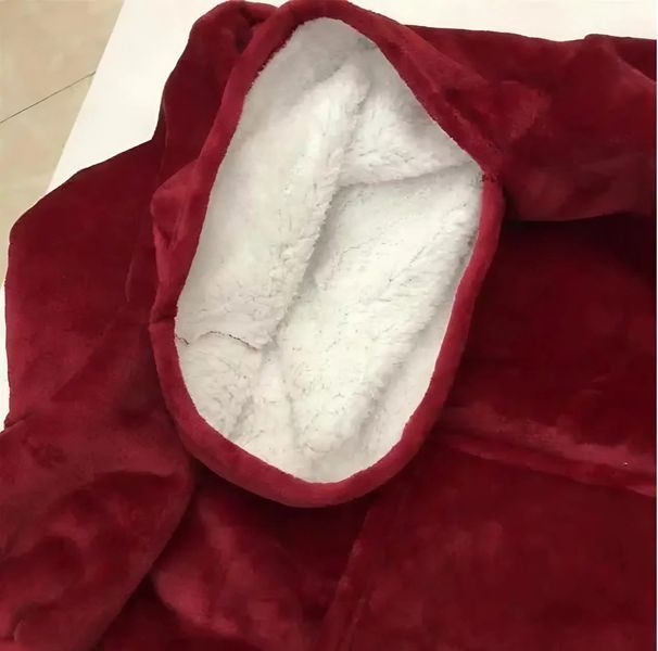 Толстовка-плед з капюшоном та рукавами Huggle Hoodie, червона PT-002 фото