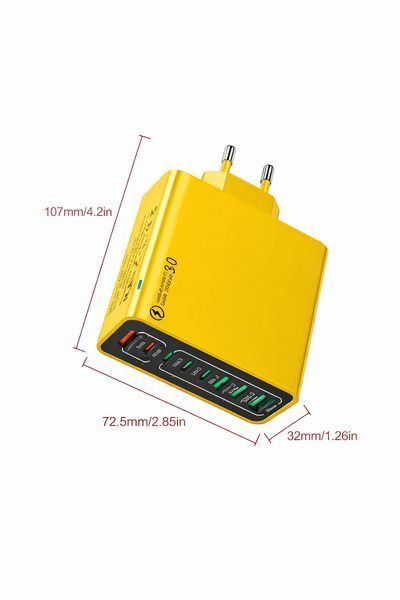 Зарядний пристрій BK329 150W на 8 портів (4 USB + 4 Type-C) з PD 3464 фото