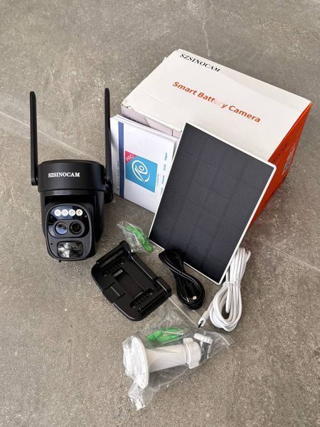 Гібридна камера відеоспостереження 4G O-KAM PRO на сонячній панелі акумуляторна QG6 фото