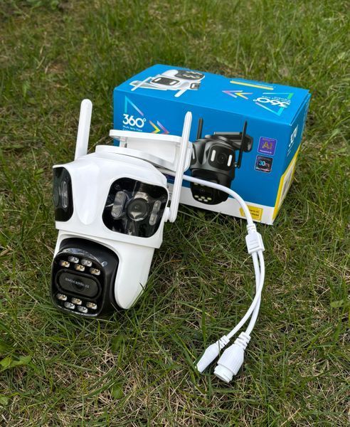 IP WiFi камера відеоспостереження з трьома об&rsquo;єктивами, iCSee 12MP XM85W, Besder XM85W фото