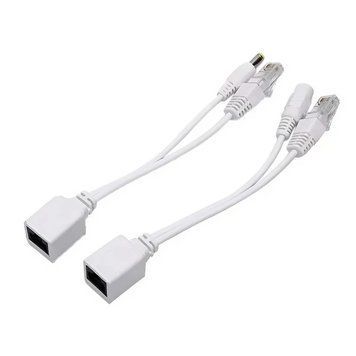 POE спліттер RJ45 розгалужувач, вита пара для IP камери відеоспостереження 12 В, білий POE-12V фото