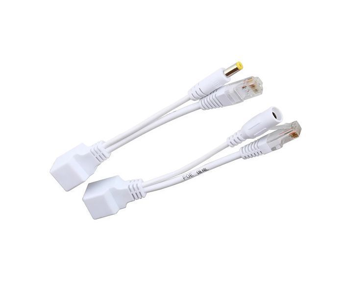 POE спліттер RJ45 розгалужувач, вита пара для IP камери відеоспостереження 12 В, білий POE-12V фото
