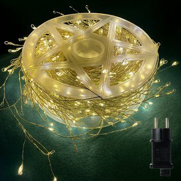 Світлодіодна гірлянда мішура &ldquo;Роса&rdquo; 40 м, 1500 LED, тепле біле світло 40MLW фото