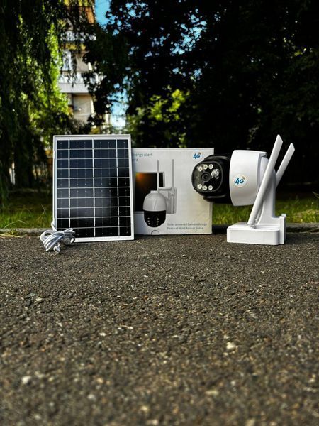 Вулична автономна камера 4G відеоспостереження на сонячній панелі v380 PTZ UKC tp08 4G фото
