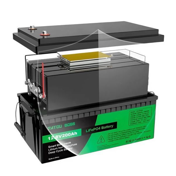 Акумулятор LiFePO4 12 V 200 Ah DATOUBOSS, літій-залізо-фосфатний, для систем безперебійного живлення Datouboss 200AH фото