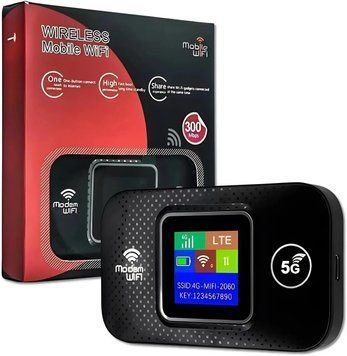 Портативний WiFi роутер, 4G LTE модем із SIM-картою, 3000 mAh, до 150 Мбіт/с LCD7003 фото