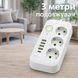 Мережевий подовжувач на 3 розетки (4USB + Type-C), 2500Вт з вимикачем, 3 метри F63m4uW фото 6