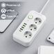 Мережевий подовжувач на 3 розетки (4USB + Type-C), 2500Вт з вимикачем, 3 метри F63m4uW фото 5