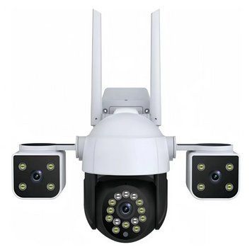 Вулична потрійна IP WiFi камера відеоспостереження V380 PRO із шарнірними лінзами SC-05 Wifi фото