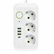 Подовжувач мережі Power Socket на 3 розетки з USB і Type-C, білий, 2,85 м F09U3M фото 2