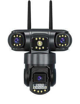 Вулична потрійна камера SC28 відеонагляду WIFI на 3 лінзи 12MP V380 PRO Sc28 WiFi фото