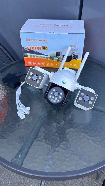 Потрійна поворотна камера зовнішнього відеоспостереження 4G V380 PRO UKC шарнірні лінзи SC-05 фото