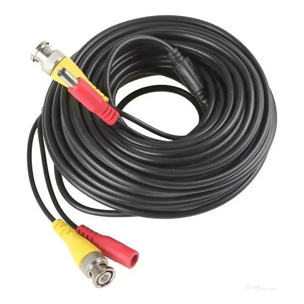 Кабель удлинитель питания 12V для камеры видеонаблюдения, BNC+DC 5.5x2.1, 20 метров 4195 фото