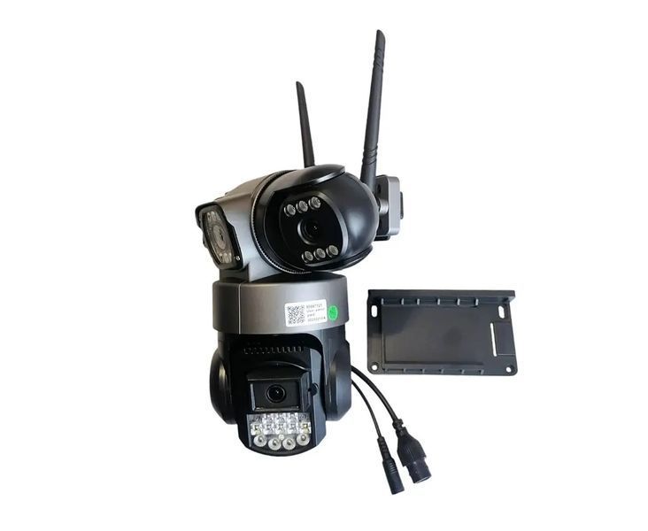 Вулична потрійна камера SC28 відеонагляду WIFI на 3 лінзи 12MP V380 PRO Sc28 WiFi фото