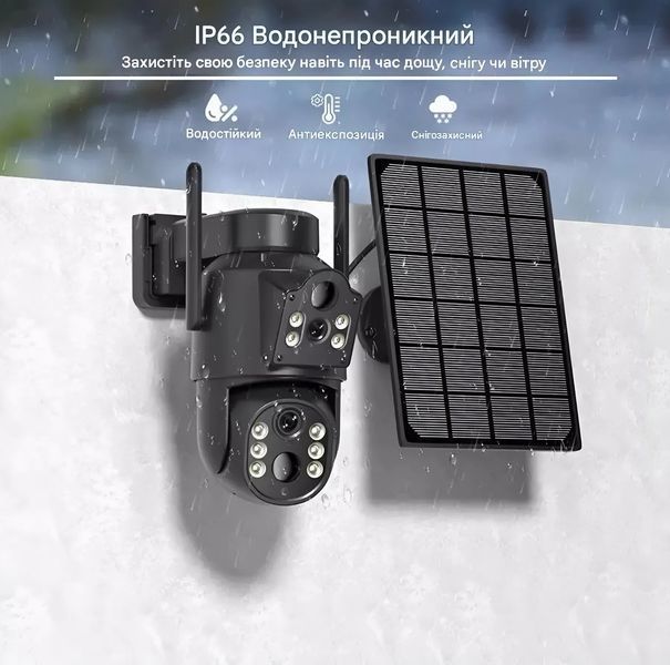 Уличная WiFi IP камера видеонаблюдения ICSEE на солнечной панели UKC Icseesolar фото