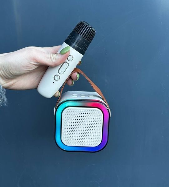 Дитяча bluetooth музична колонка з мікрофоном Winso K12 з караоке-функцією RGB K12 фото