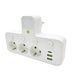 Мережевий фільтр 2500 Вт, подовжувач з USB / Type-C AD2500 фото 1