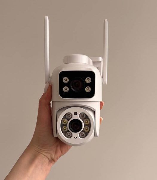 Уличная Wi-FI IP Камера видеонаблюдения 6MP ICSEE Q13 двойная поворотная камера Q13 фото