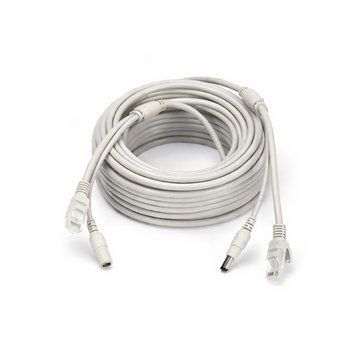 Патч-корд комбінований, вита пара для відеоспостереження RJ-45+DC, 20 метрів RG45+DC20M фото