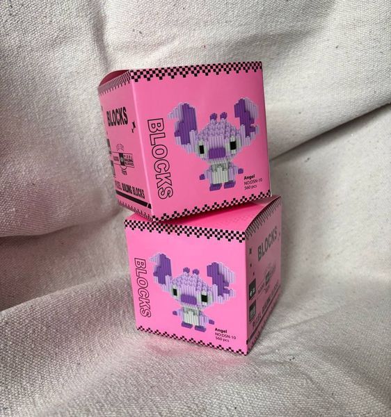 Конструктор 3Д Стіч дитячий Magic Blocks Мультгерої 560 деталей 12 см рожевий DSN-10 фото