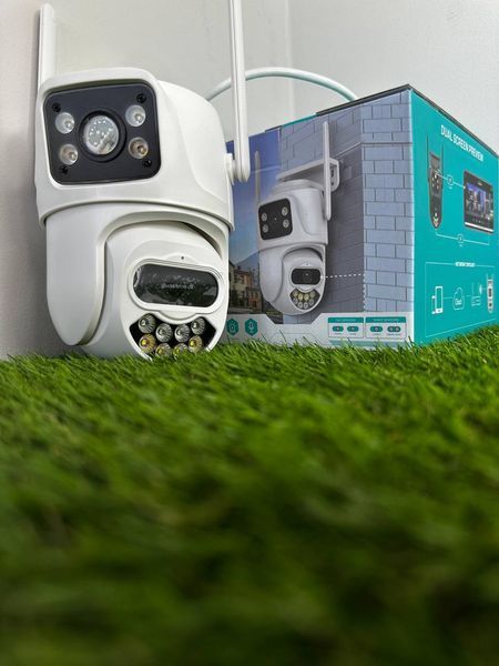 Уличная поворотная Wi-Fi IP-камера Besder QQ6 ICSEE 8MP с автотрекингом ночным видением и двумя объективами QQ6 фото