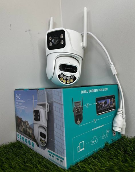 Уличная поворотная Wi-Fi IP-камера Besder QQ6 ICSEE 8MP с автотрекингом ночным видением и двумя объективами QQ6 фото