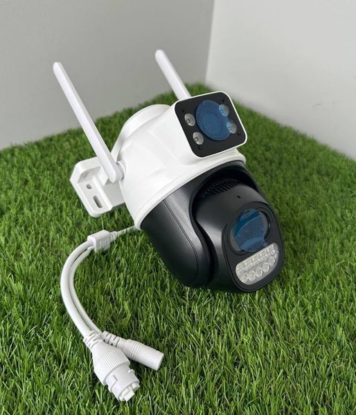 Вулична Wi-FI IP Камера відеоспостереження 8MP ICSEE поворотна камера з двома об'єктивами A33W фото