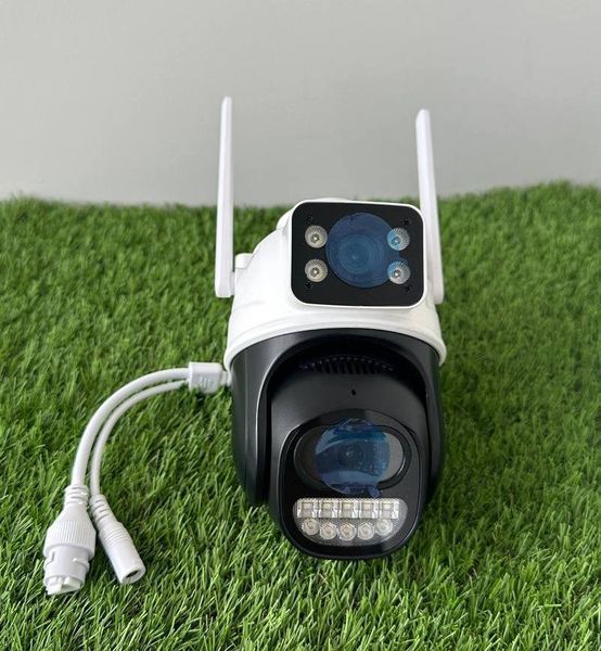 Вулична Wi-FI IP Камера відеоспостереження 8MP ICSEE поворотна камера з двома об'єктивами A33W фото