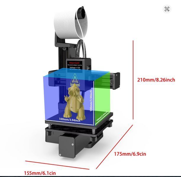 Настільний міні 3D принтер EasyThreed K10 3DК10 фото