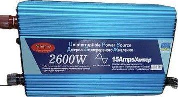 Інвертор 2600W з чистим синусом, перетворювач напруги із зарядкою для акб, Wimpex WX-2600 WX-2600 фото