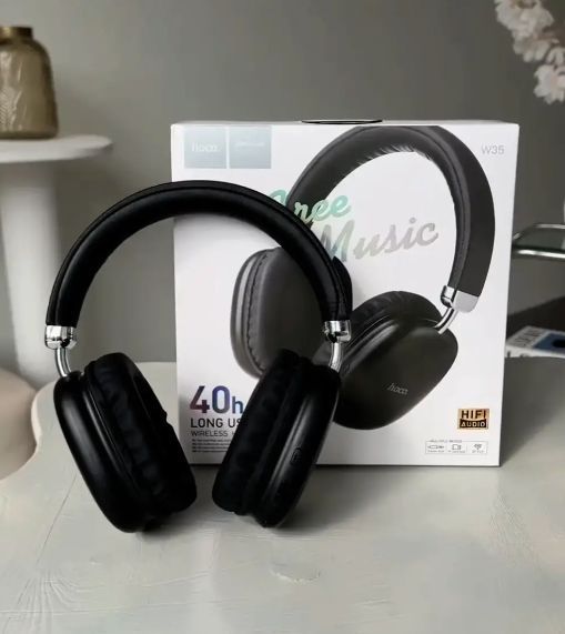 Бездротові навушники Hoco W35 Black Bluetooth повнорозмірні навушники з мікрофоном W35 фото