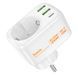 Мережевий адаптер, розетка HOCO AC26 Changer 1-socket 2xUSB/Type-C/AC 20W/3A 75213 фото 5