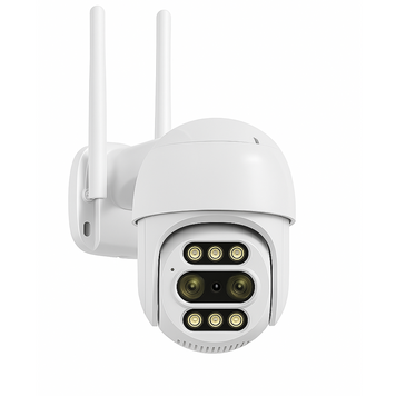 Вулична поворотна WiFi IP-камера бінокулярна ICsee 8MP подвійний об'єктив A20W фото