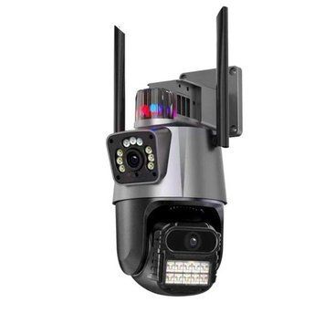 Вулична подвійна камера відеоспостереження поворотна P11 4G V380 Pro UKC P11-4G фото