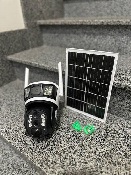 4G Камера відеоспостереження з акумулятором бінокулярна на сонячній батареї UKC V380pro V10 фото