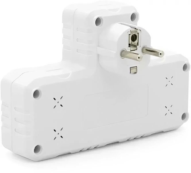 Мережевий фільтр, подовжувач на 2 розетки + USB-порти, Білий F303W фото