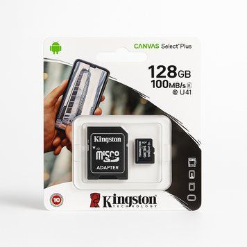 Картка пам'яті Kingston microSDXC 128GB Canvas Select Plus Class 10 UHS-I U1 V10 A1 KT128gb фото