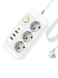 Мережевий фільтр Power Socket, подовжувач на 3 розетки з USB Type-C, переноска 1,85 метра, білий F09U фото 3