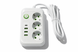 Мережевий фільтр Power Socket, подовжувач на 3 розетки з USB Type-C, переноска 1,85 метра, білий F09U фото 1
